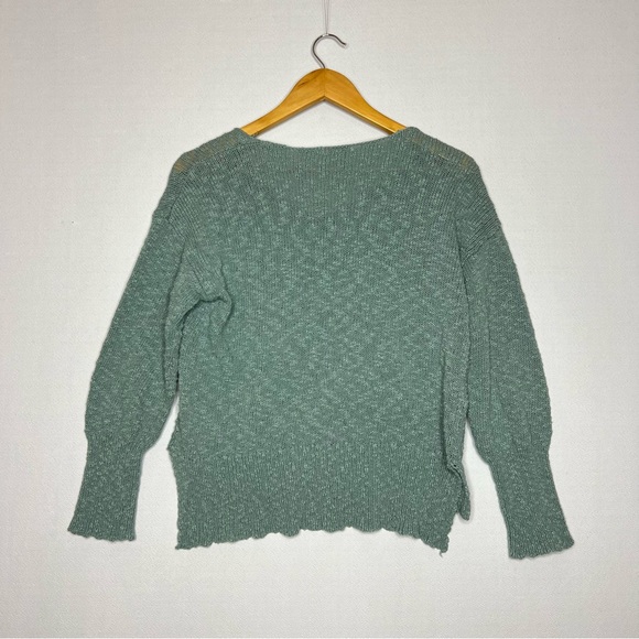 Sundance Blue Knit Long Sleeve Sweat Shirt Womens Top Size L - Picture 4 of 5